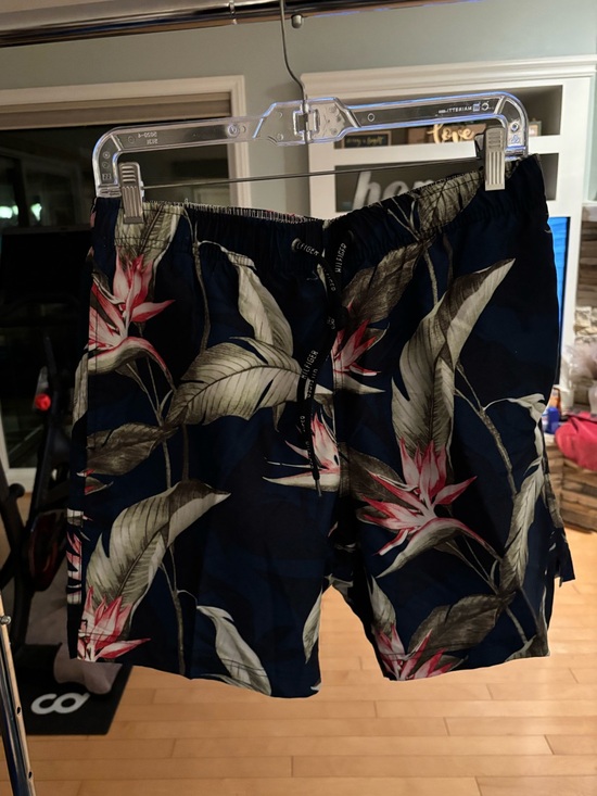 Tommy Hilfiger Other - Men's Tommy Hilfiger Navy Tropical Print Swim Shorts